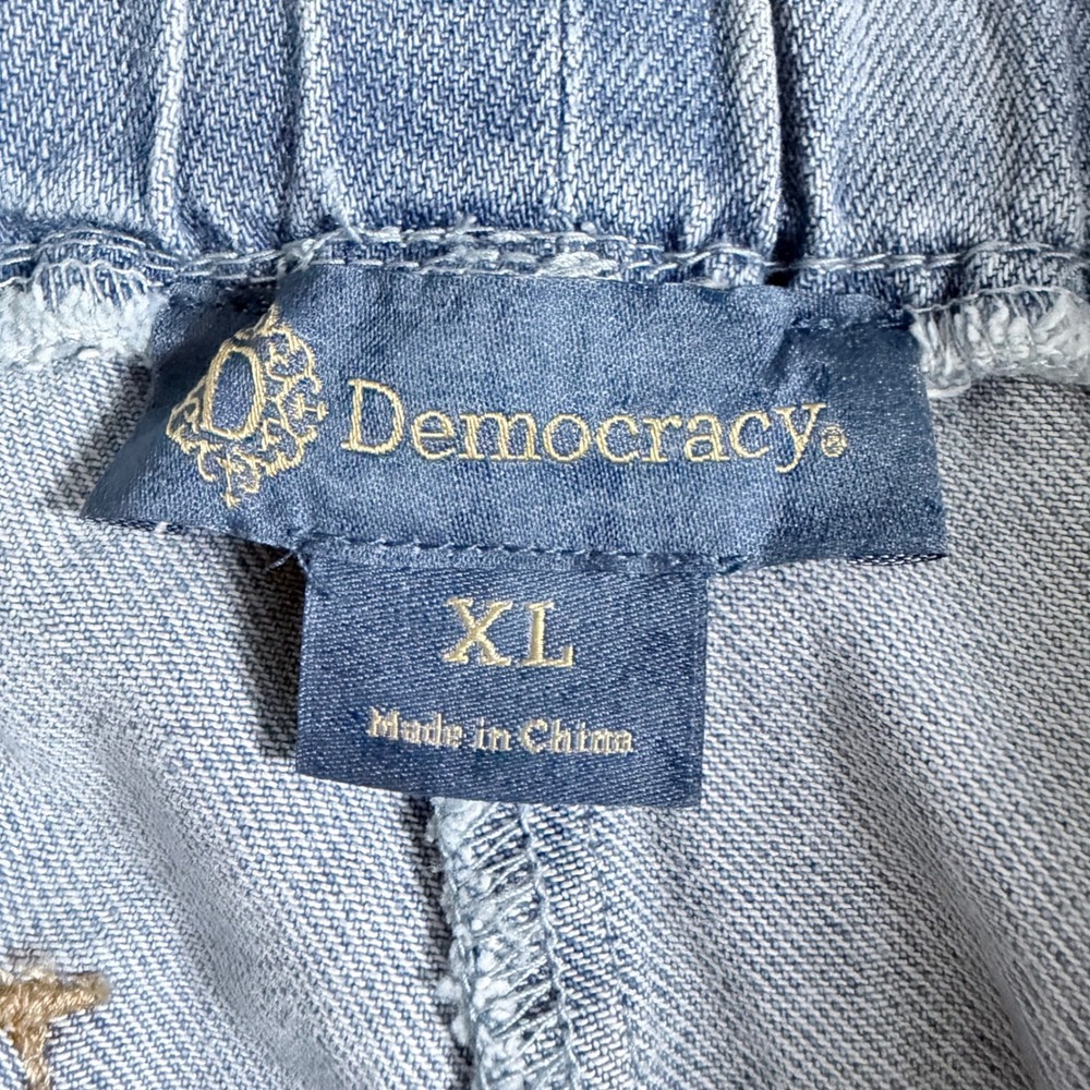 NEW Democracy Ab-leisure Skyrise Wide Leg Jeans Light Wash Blue XL B2735VLN - Picture 8 of 13